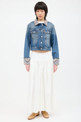 Missoni Medium Wash Denim & Multi Woven Jacket