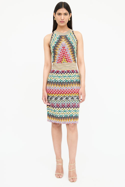 Missoni Metallic Knit Sleeveless Dress