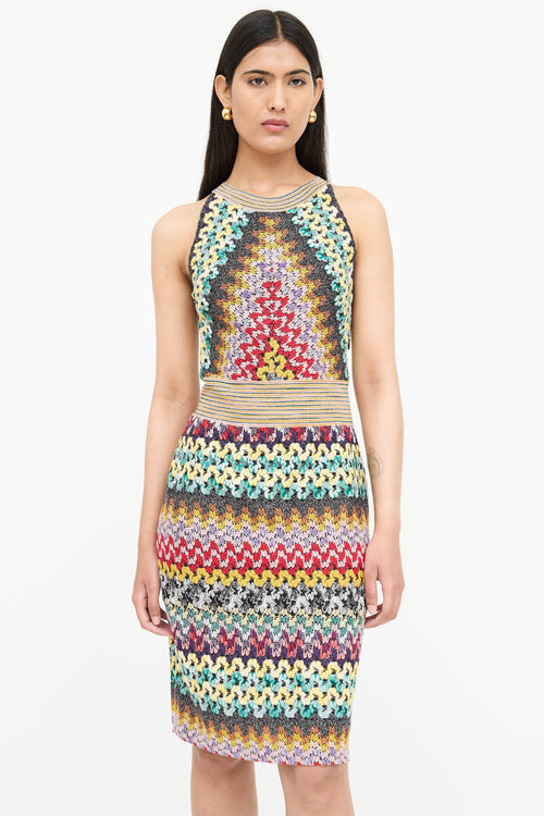 Missoni Metallic Knit Sleeveless Dress
