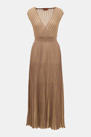 Missoni Metallic Ribbed Knit Dress