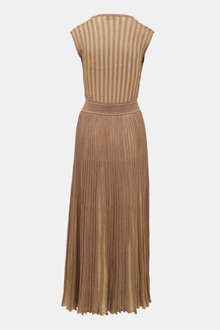 Missoni Metallic Ribbed Knit Dress