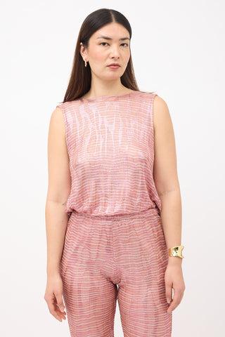 Missoni Metallic Striped Jumpsuit