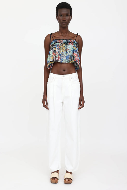 Metallic Tie Cropped Top