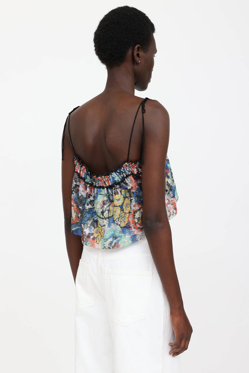 Metallic Tie Cropped Top