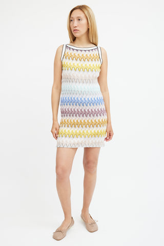 Missoni Multicolour Wave Knit Sleeveless Dress