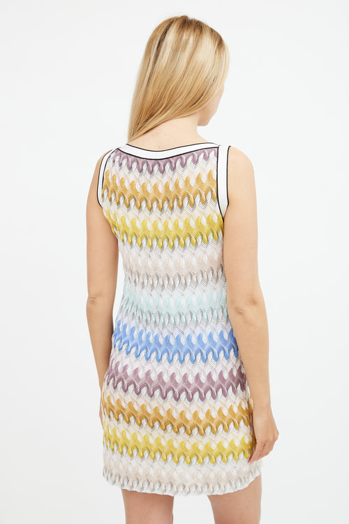 Missoni Multicolour Wave Knit Sleeveless Dress