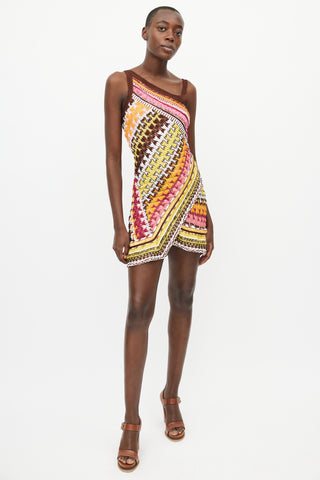 Missoni Multicolour Knit Asymmetrical Dress