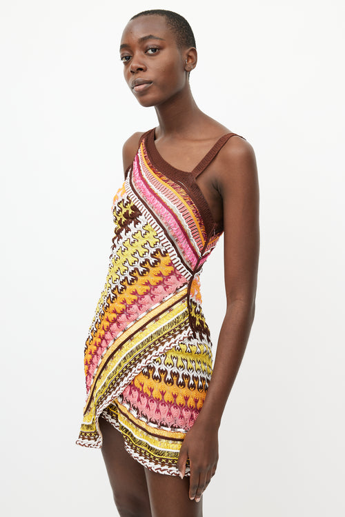 Missoni Multicolour Knit Asymmetrical Dress
