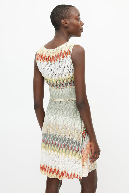 Missoni Multicolour V-Neck Knit Dress