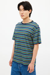 Missoni Navy & Multicolour Striped Woven T-Shirt