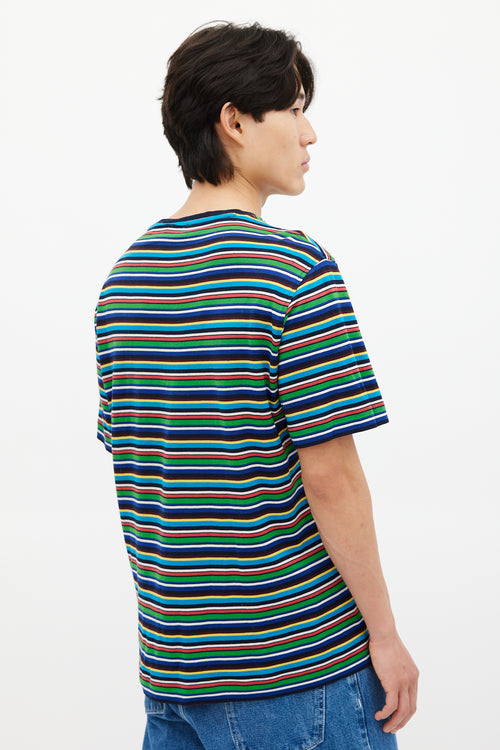 Missoni Navy & Multicolour Striped Woven T-Shirt