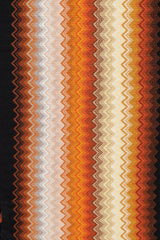 Missoni Orange & Multi Wool Chevron Knit Scarf