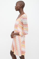 Missoni Orange & Multicolour Knit Dress