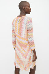 Missoni Orange & Multicolour Knit Dress