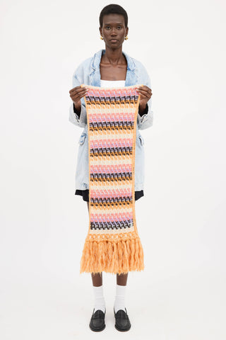 Missoni Mohair Knit Striped Scarf