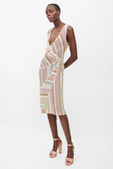 Missoni Pink & Multicolour Striped Knit Dress