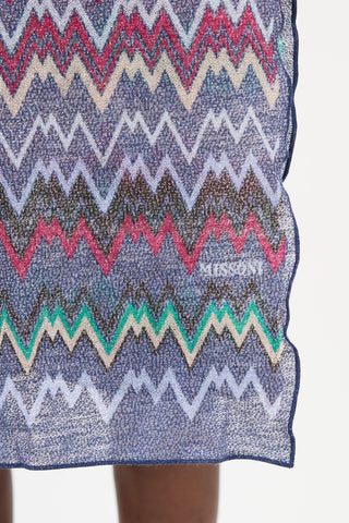Missoni Wool Geometric Metallic Scarf