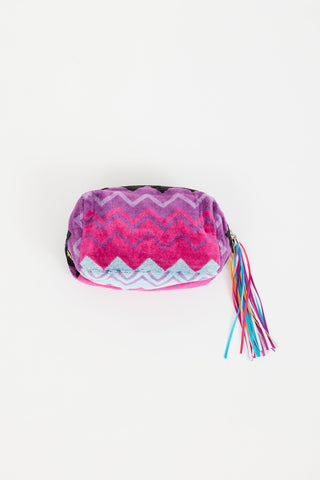 Missoni Purple & Multi Terry Chevron Mare Pouch