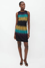 Missoni Purple & Multicolour Striped Knit Dress