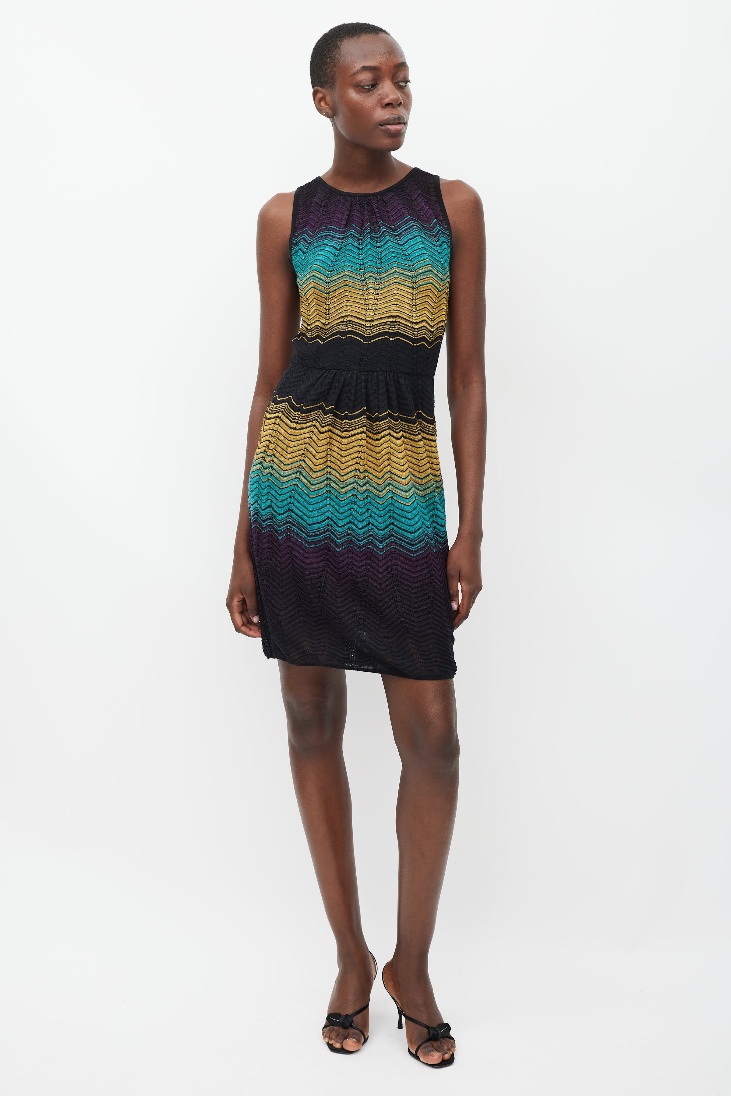 Missoni // Yellow, Green & Beige Knit Slip Dress – VSP Consignment