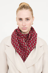 Missoni Geometric Knit Fringe Scarf