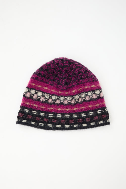 Missoni Sparkly Knit Pattern Beanie