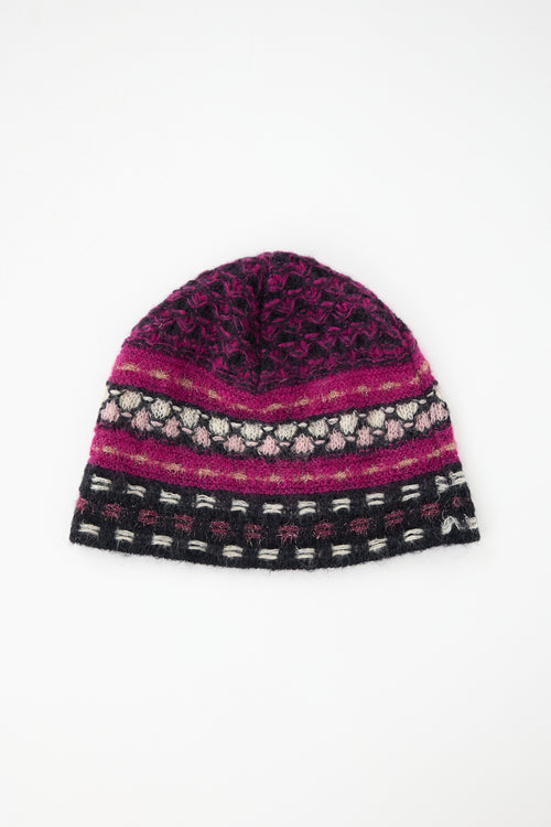 Missoni Sparkly Knit Pattern Beanie