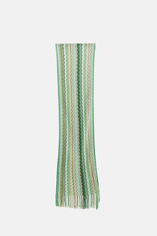 Missoni Sparkly Zig Zag Knit Scarf