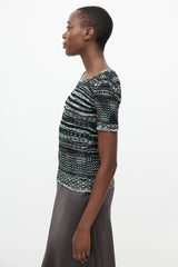 Missoni Teal & Multicolour Knit Top
