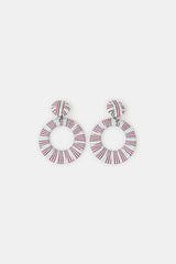 Missoni Thread Wrapped Clip On Hoop Earrings