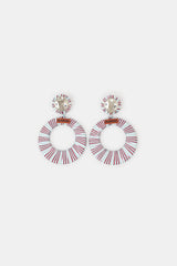 Missoni Thread Wrapped Clip On Hoop Earrings