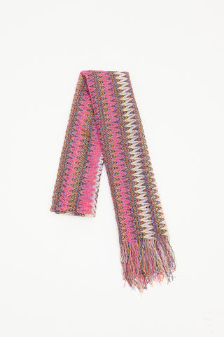 Missoni Wave Knit Fringe Scarf