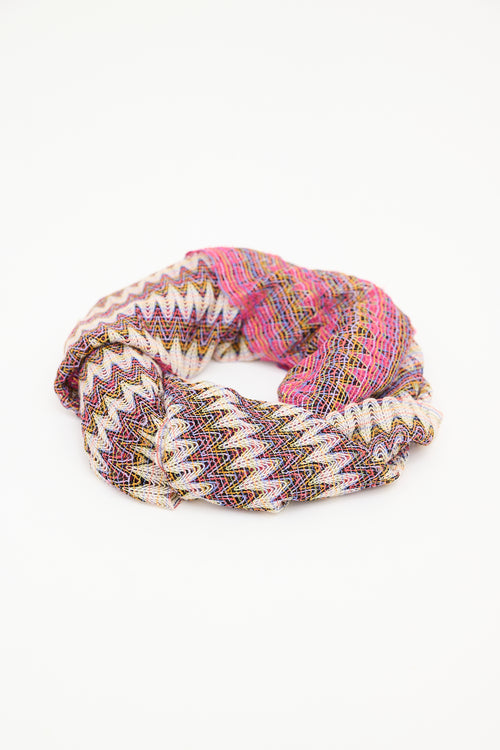 Missoni Wave Knit Fringe Scarf