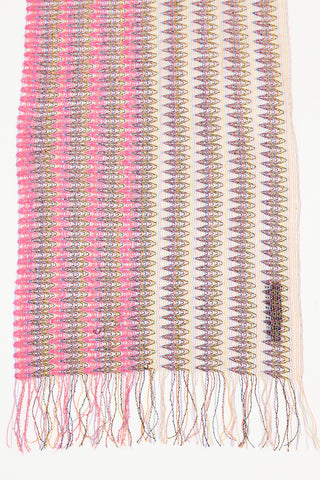 Missoni Wave Knit Fringe Scarf