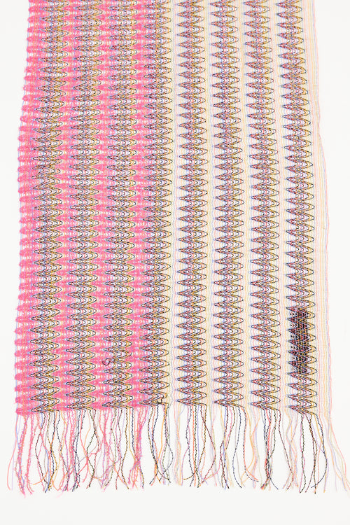 Missoni Wave Knit Fringe Scarf