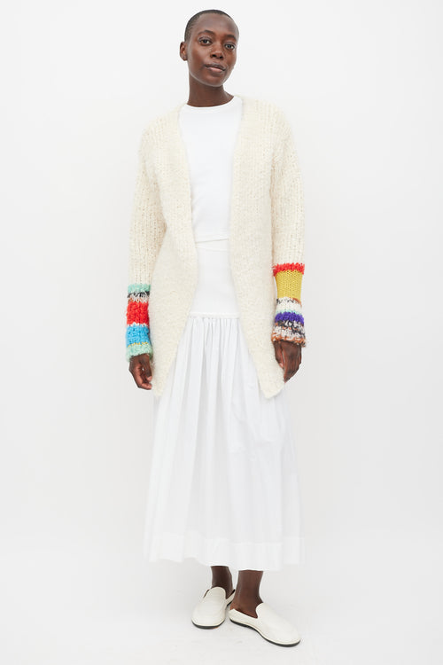 Missoni White & Multicolour Wool Symbol Cardigan