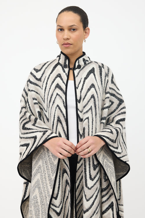 Missoni Wool Patterned Hooded Cape