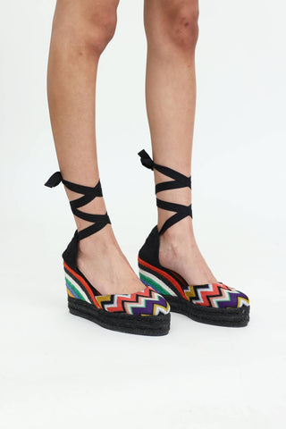 Missoni Woven Tie Espradrille Wedge
