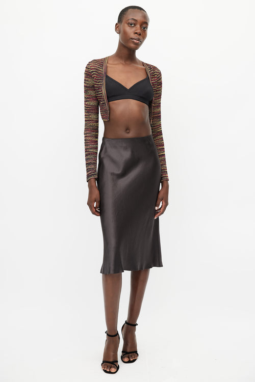 Missoni Yellow & Multicolour Knit Cropped Cardigan