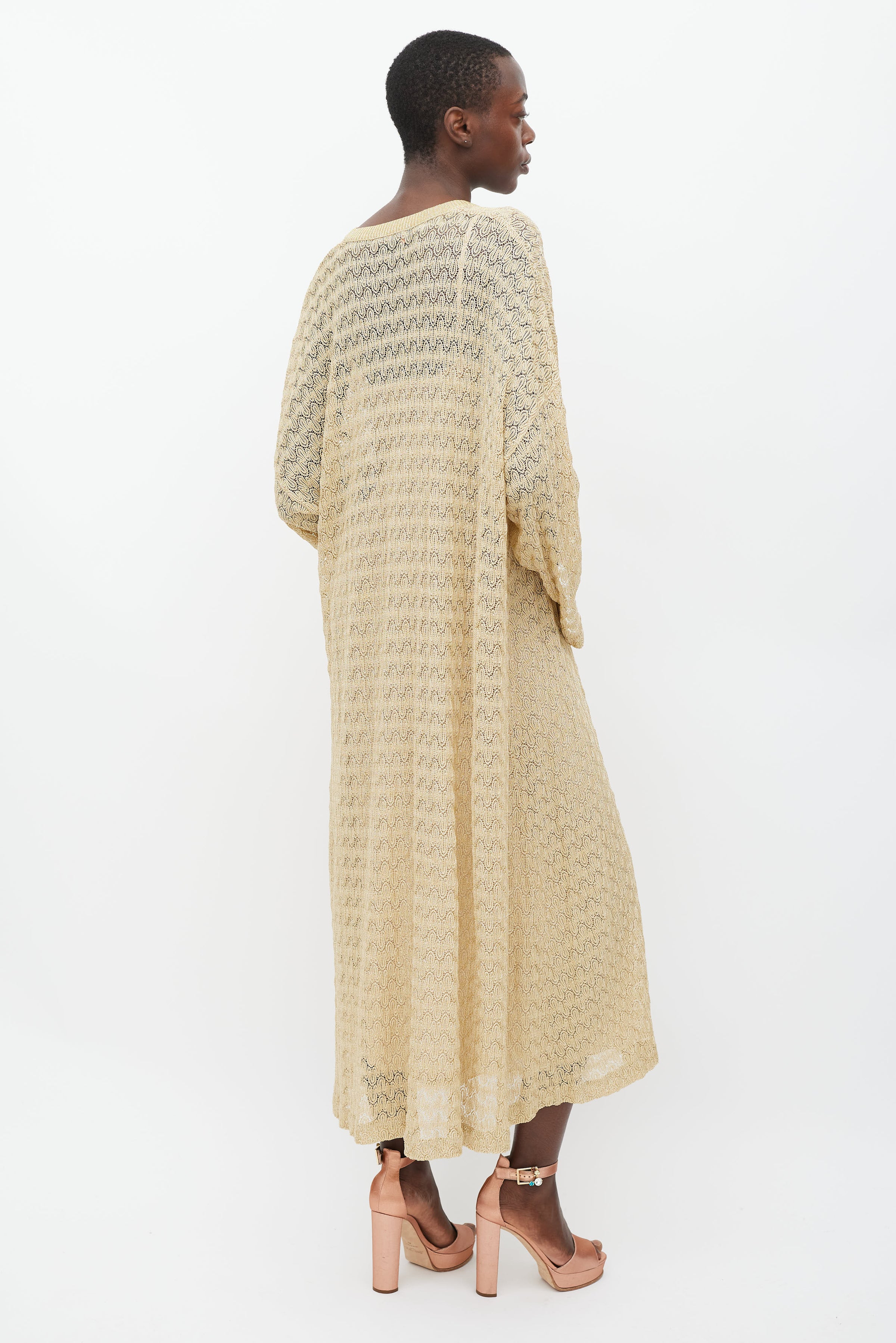 Missoni // Yellow Sparkly Crochet Lace Dress VSP Consignment Missoni // Yellow Sparkly Crochet Lace Dress VSP Consignment