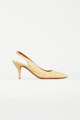 Missoni Yellow & White Knit Slingback Heel