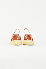 Missoni Yellow & White Knit Slingback Heel