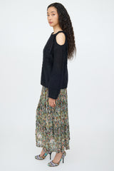 Missoni Black Knit Cold Shoulder Top