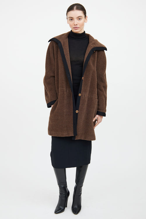 Missoni Brown & Black Mohair Coat