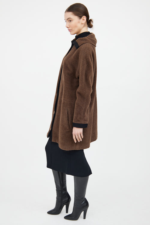 Missoni Brown & Black Mohair Coat