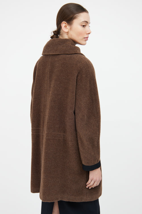 Missoni Brown & Black Mohair Coat