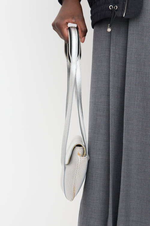 Miu Miu 2000s Mesh & Metallic Leather Bag