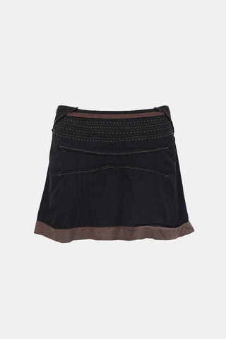 Miu Miu 2000s Stitched Mini Skirt