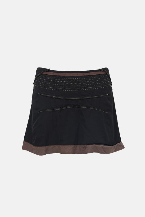 Miu Miu 2000s Stitched Mini Skirt
