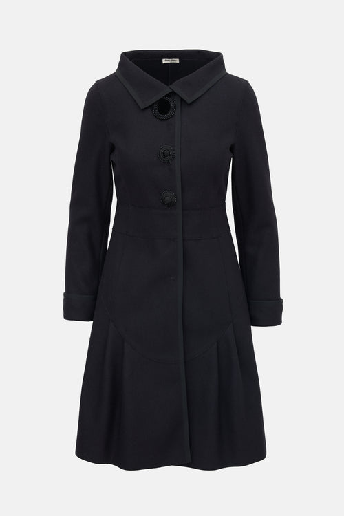 Miu Miu 2006 Wool Applique Coat